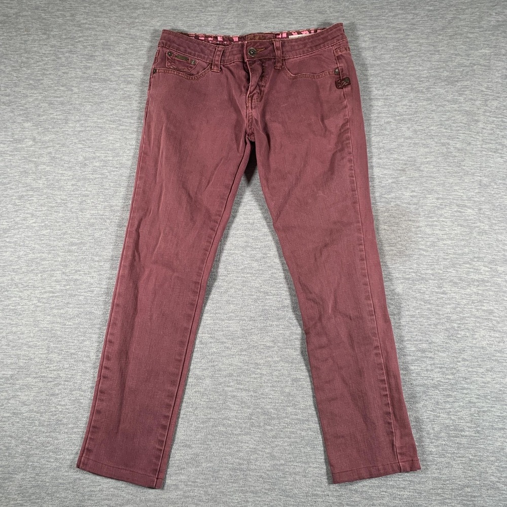 Billabong Jeans Womens 5 Juniors Pink The Skinny Low Rise Slim Stretch Denim